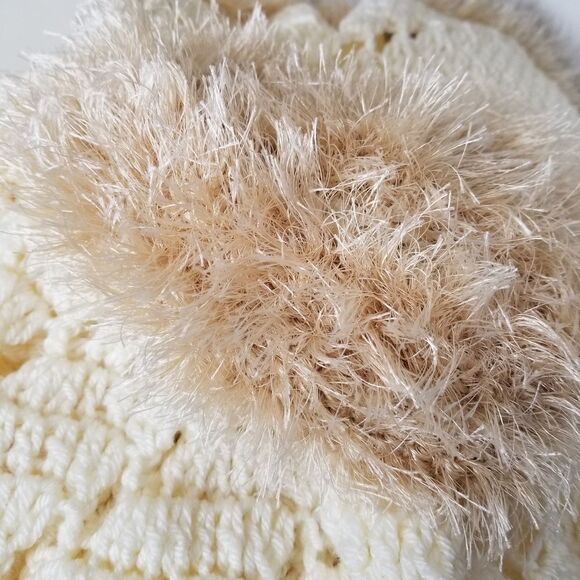 Handmade Crochet Shawl Eyelash‎ Fun Fur Trim - Picture 8 of 13